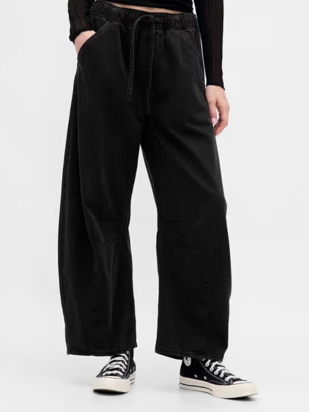 GAP - Ultrasoft Easy Horseshoe Mid Rise Jeans - Black - Large